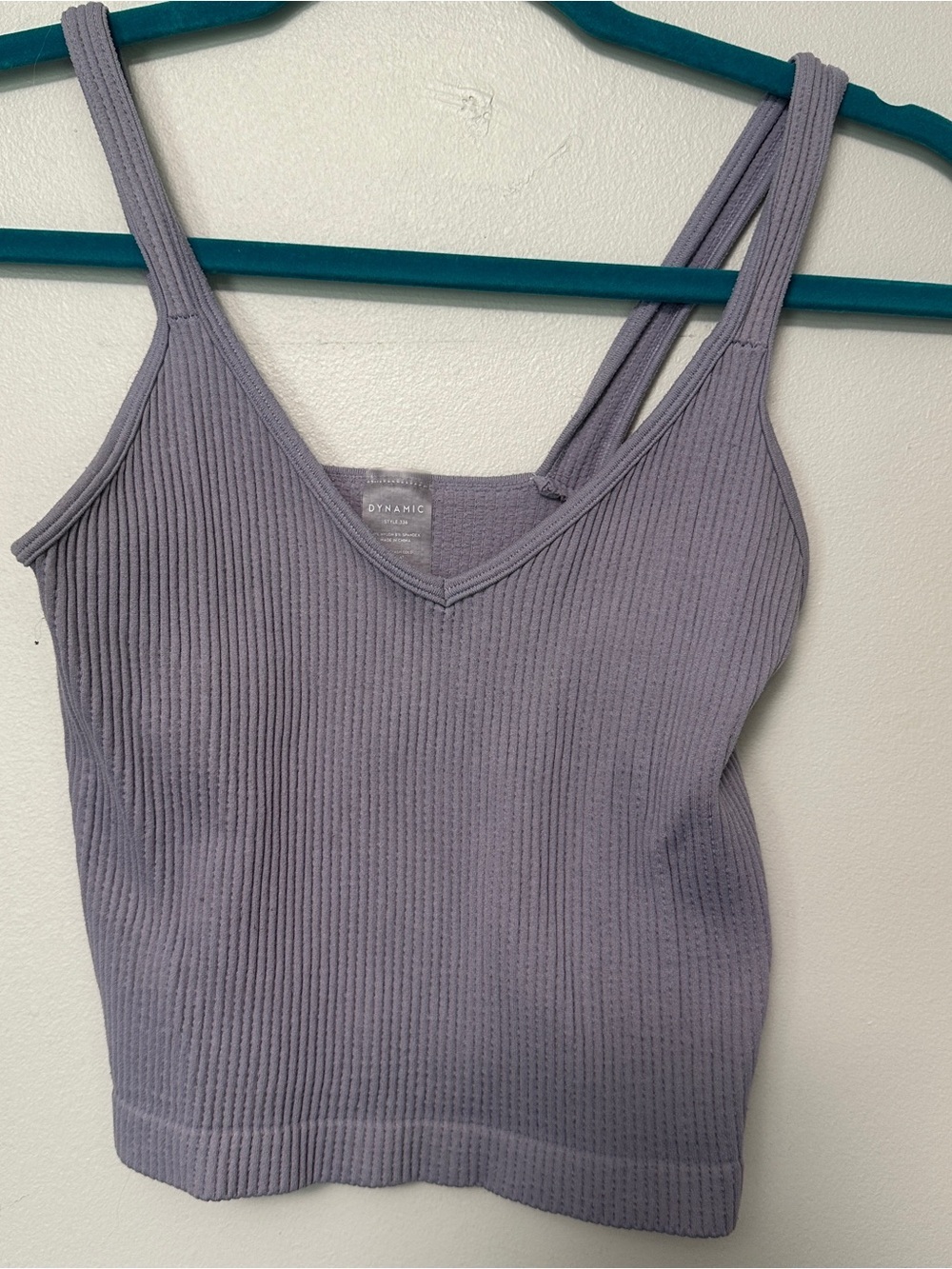 Dynamic Lavender Ribbed Tank Top - Picture 2 of 3